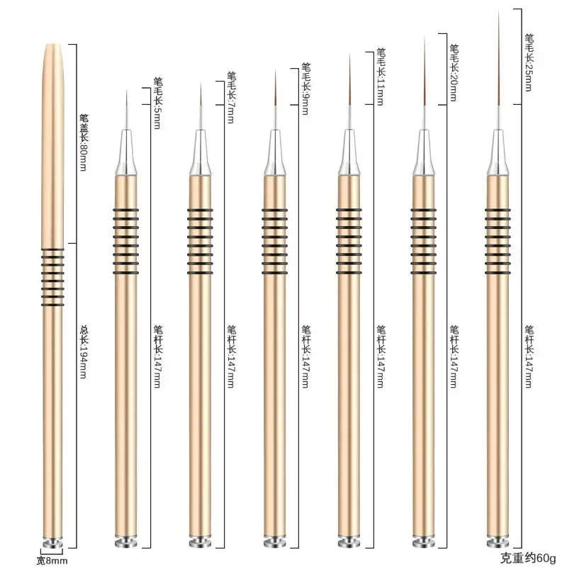 Professional Nail Art Liner Brushes for Precision Designs - Smarsty