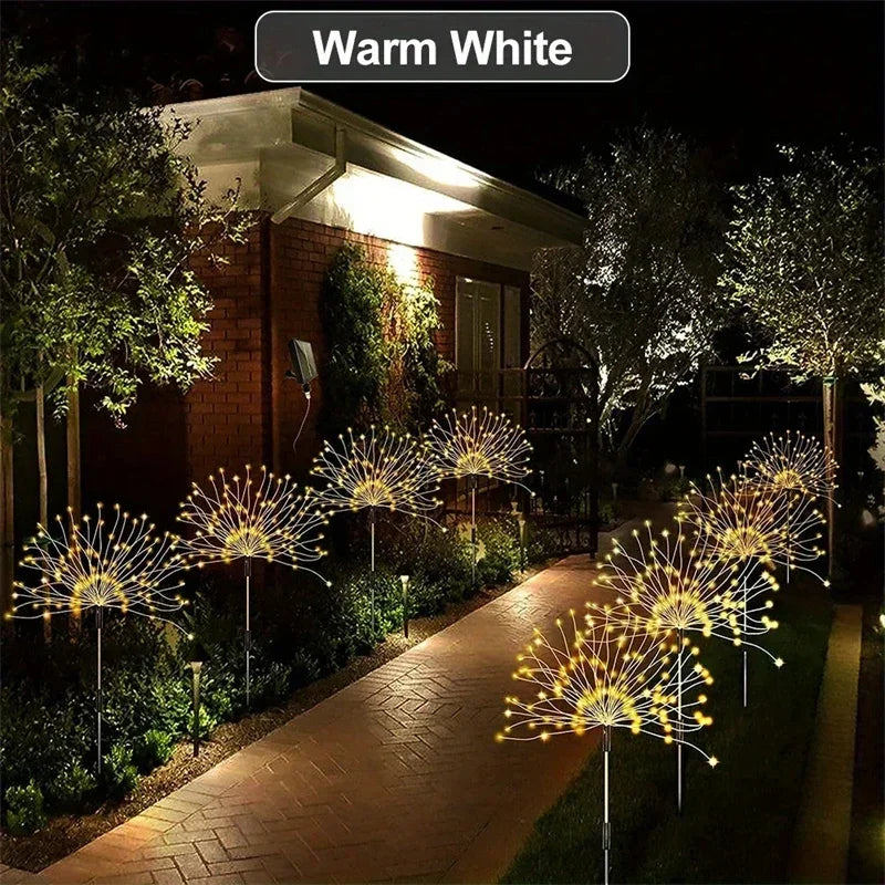 Solar Powered Firework String Lights with 8 Lighting Modes - Smarsty