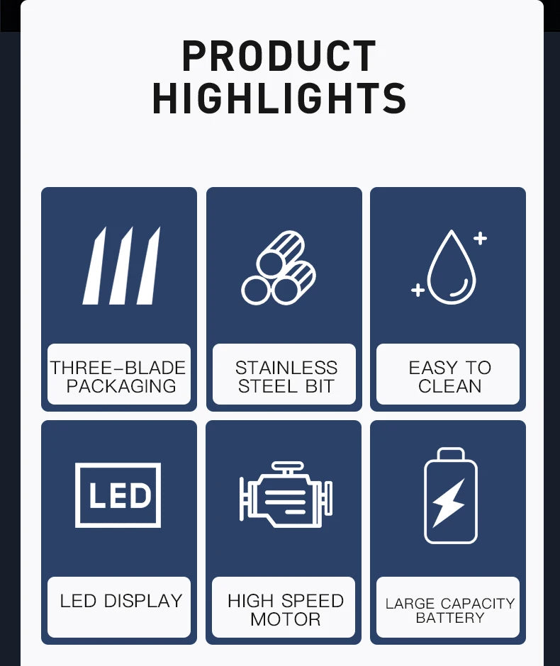 Ufree Close Shaver Electric Foil Shavers for Men, 3-Speed Electric Razor, Home appliance, Face Shaving Beard Trimmer with LCD