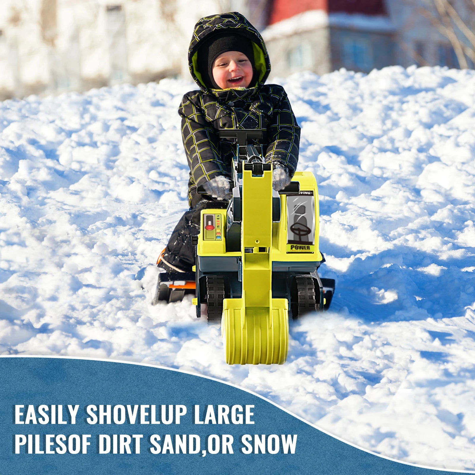 Large Ride-On Construction Toy Vehicle - Manual Drive Version, the perfect Christmas gift for children aged 3 and above