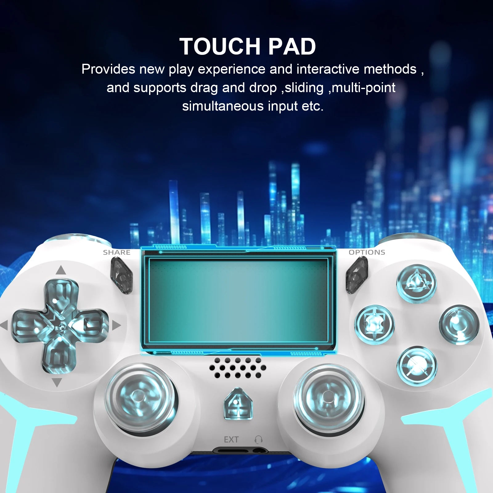 GAMINJA RGB Wireless Game Controller With Dual Vibration - Smarsty