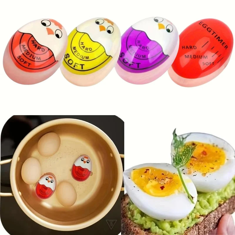 1/2pcs Chick Egg Timer Sensitive Color Change Indicator for Hard Soft Boiled Eggs Cooker Kitchen Gadget for Restaurants Bakeries by Smarsty