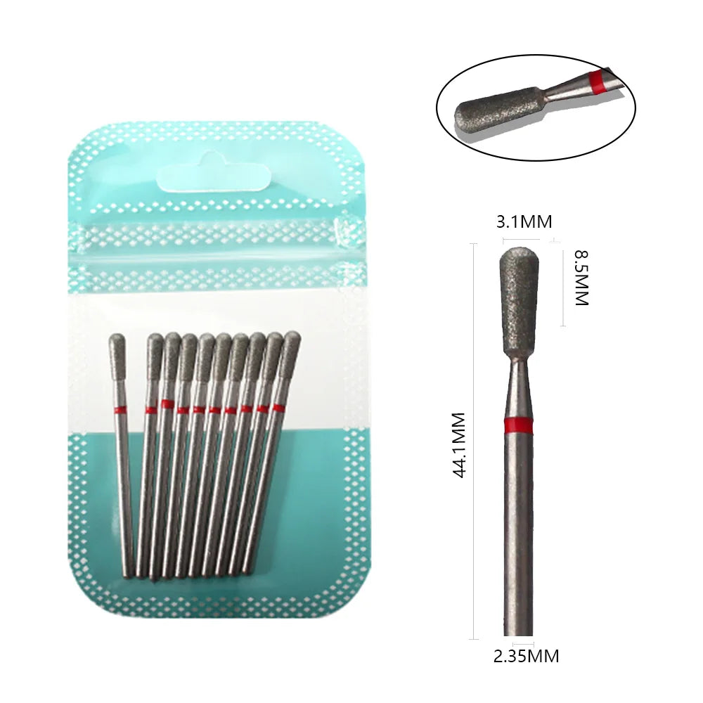 10 Piece Diamond Nail Drill Bit Set for Perfect Manicures - Smarsty