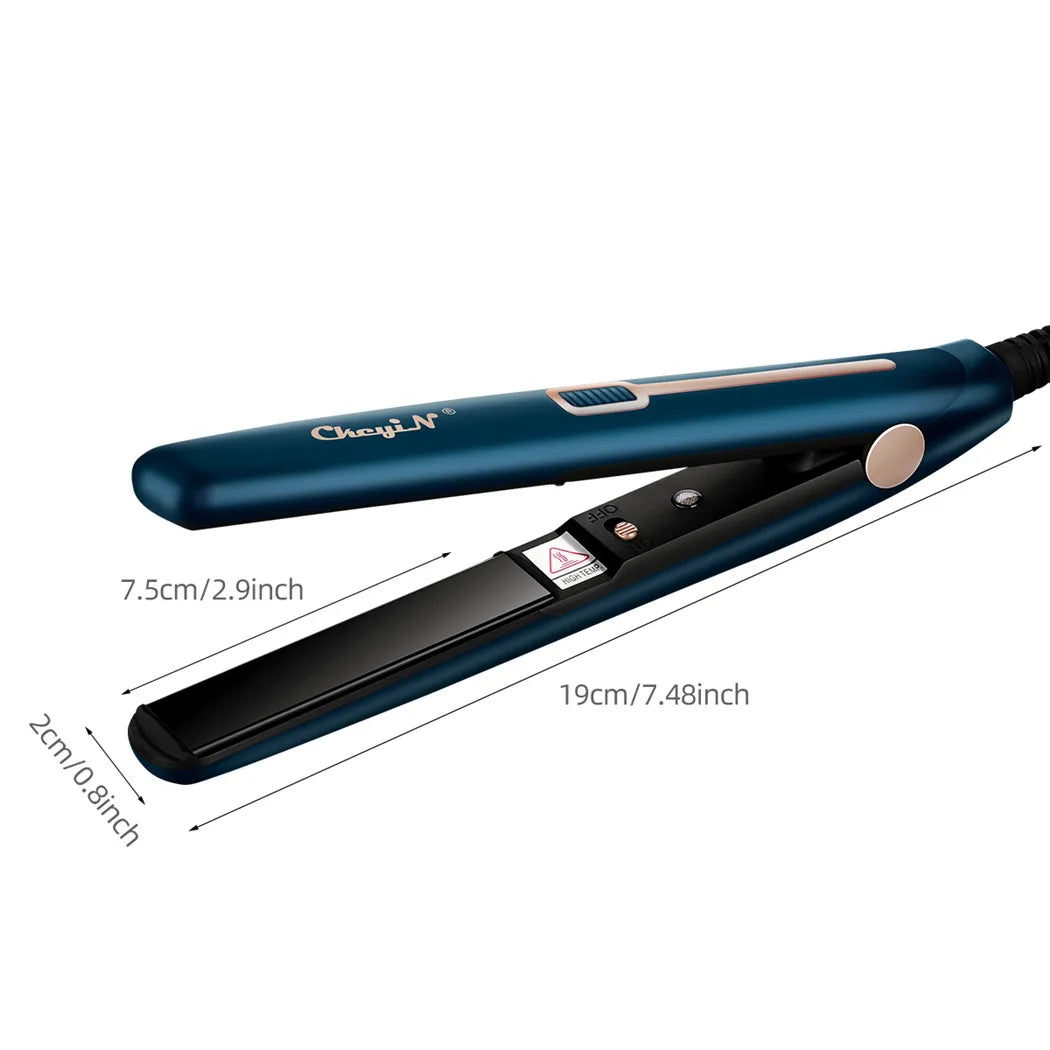 CkeyiN Mini Hair Flat Iron 2 in 1 Portable Straightener and Curler - Smarsty