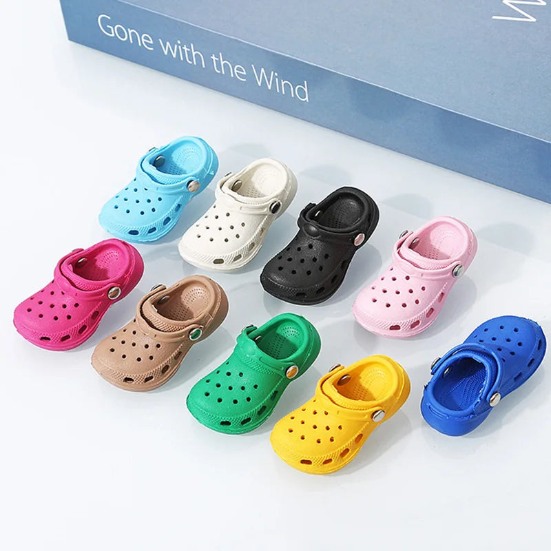 3D New Mini Shoes Shape PVC Shoe Charms for Clogs Accessories Women Beach Bag Sandals Buckle Kids Shoe Pins DIY Shoe Decorations