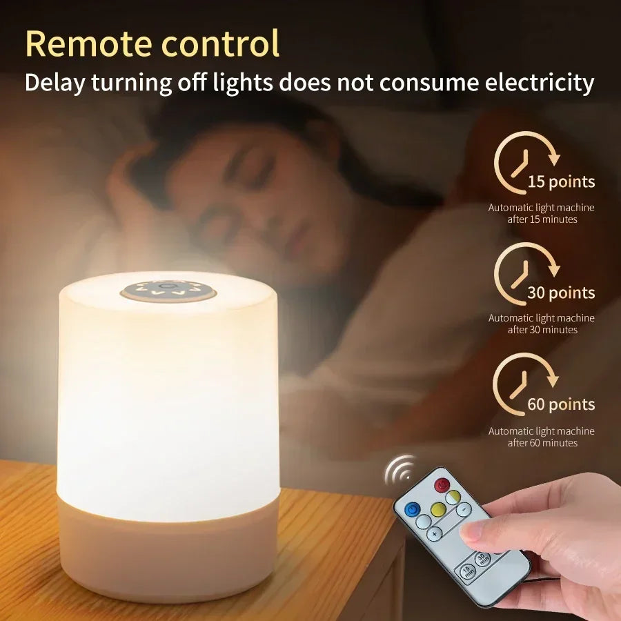 LED Rechargeable Night Lamp with Remote Control - Smarsty