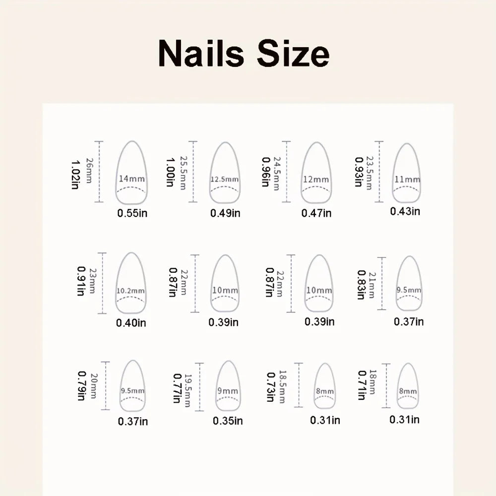 24 Piece Set Medium Long Press On Nails with Peach Flower Design - Smarsty