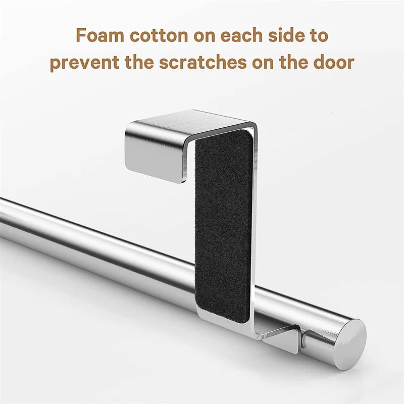 Stainless Steel Over Door Towel Rack for Space Saving - Smarsty