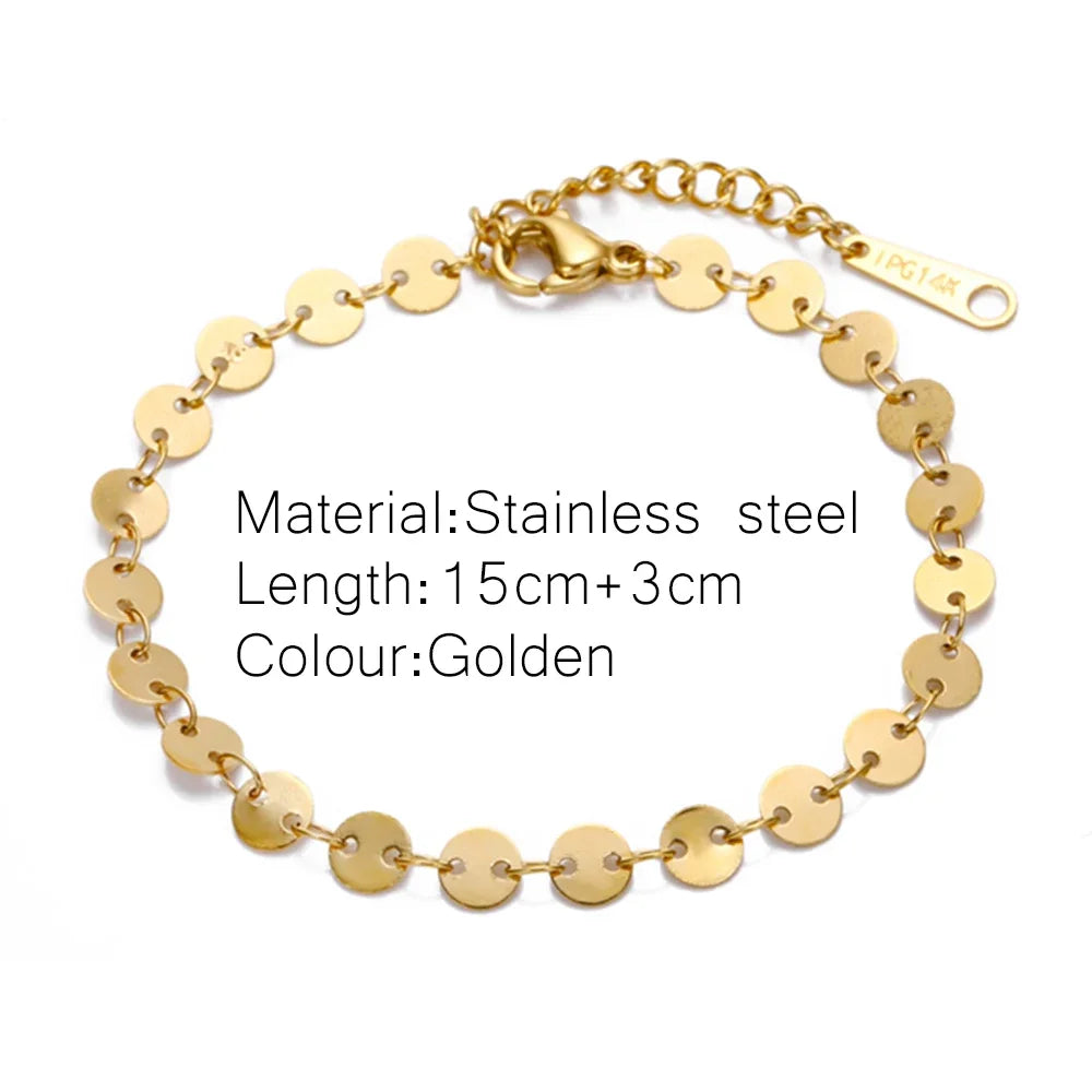 Gold Stainless Steel Twist Chain Bracelet for Women - Smarsty
