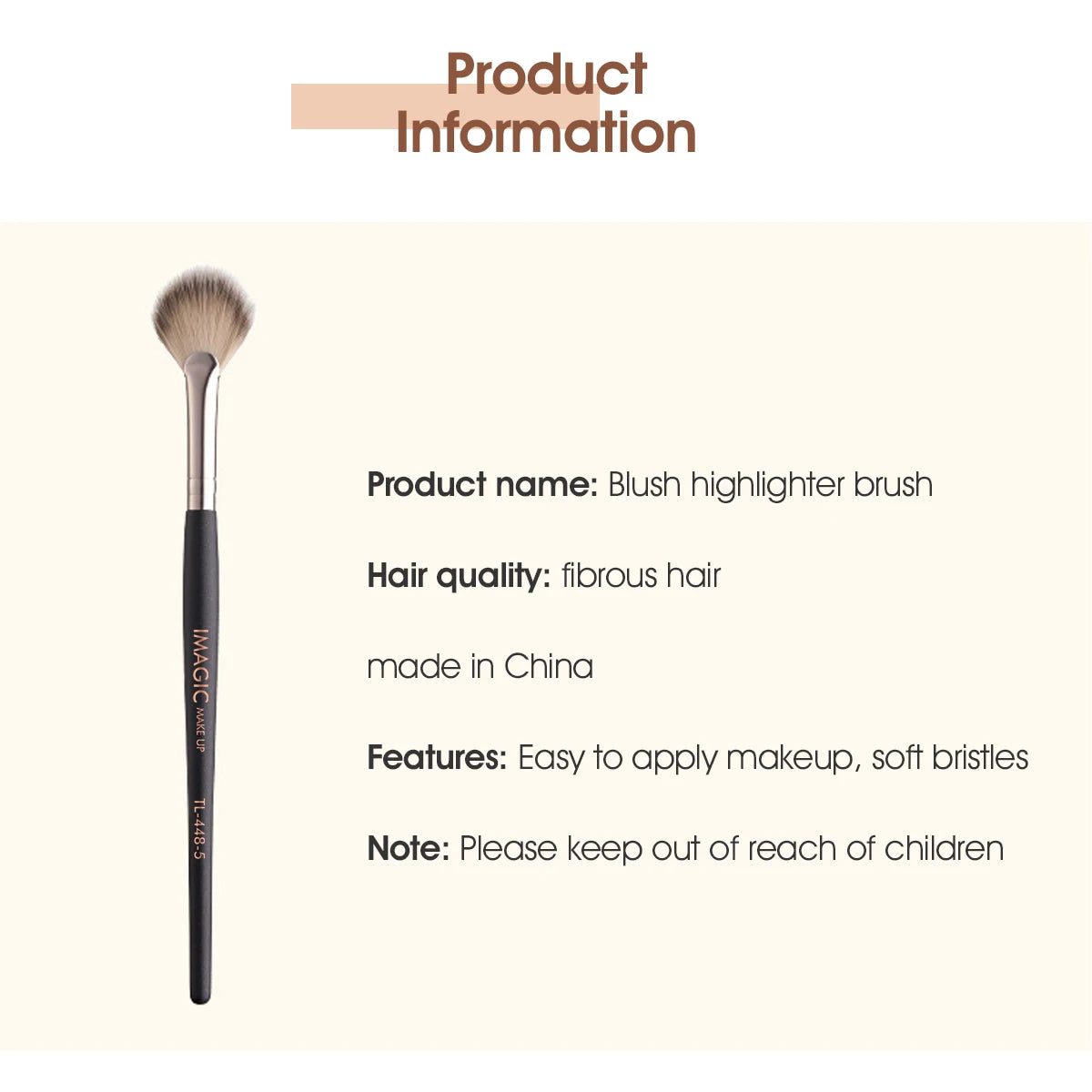 IMAGIC Soft High Quality Blush Brush for Perfect Highlighting - Smarsty