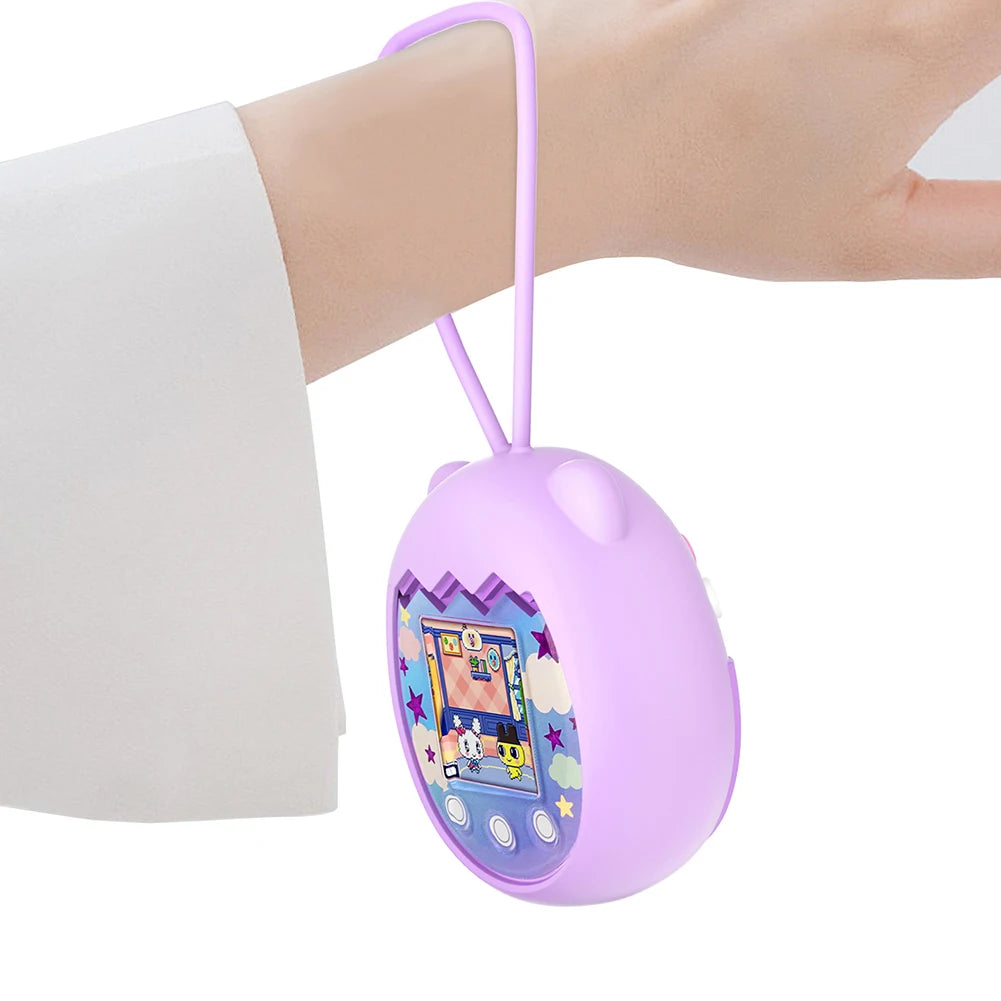 Silicone Full Protector Cover Cartoon Animal Shaped E Pet Machine Cover Waterproof Scratch-proof with Lanyard for Tamagotchi Pix