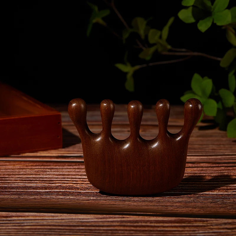Natural Sandalwood Gua Sha Massage Comb for Stress Relief - Smarsty