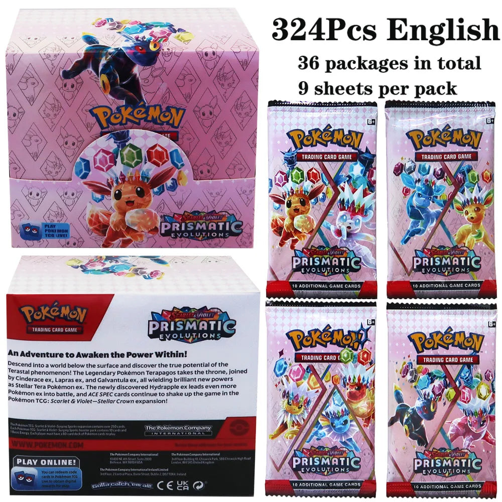324pcs Pokemon TCG: Sword & Shield-Fusion Strike Booster Display Box (36 Packs) Board Game Card DESTINED RIVALS Stellar Crown - Smarsty