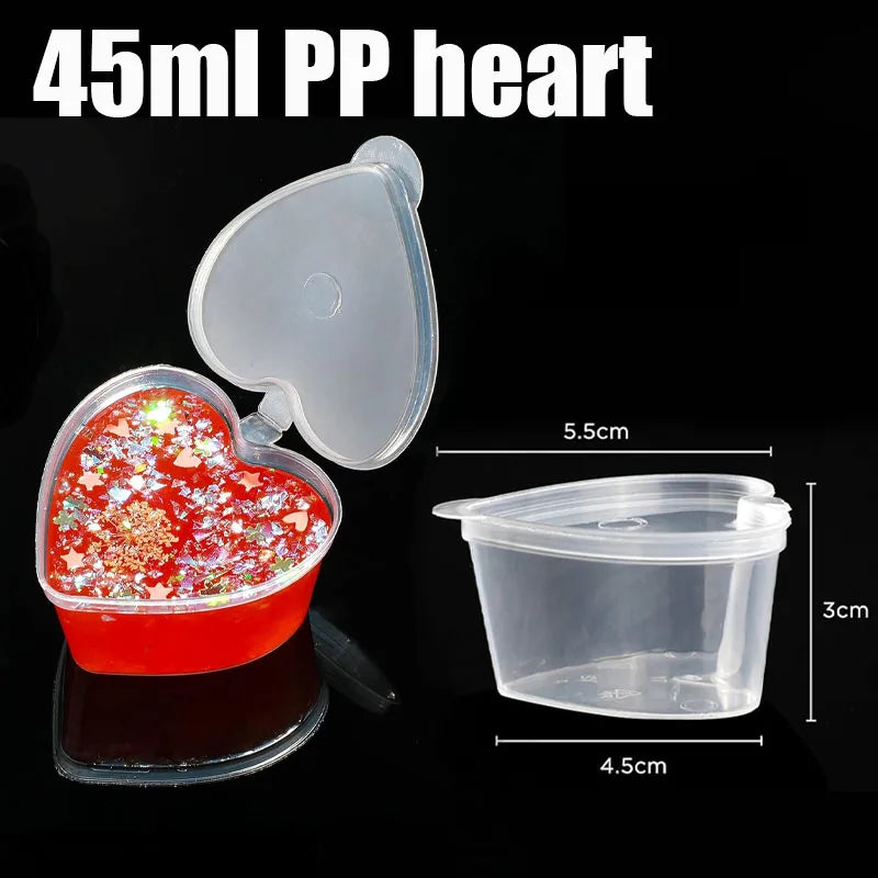 50/100pcs 2oz Portion Cups With Lids Disposable Plastic Sauce Container Box Salad Dressing Seasoning Mini Kitchen Organizer