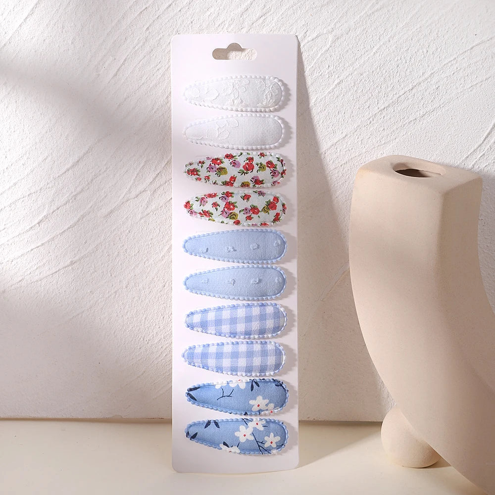 10 Pcs Cotton Alloy Hair Clips for Kids - Smarsty