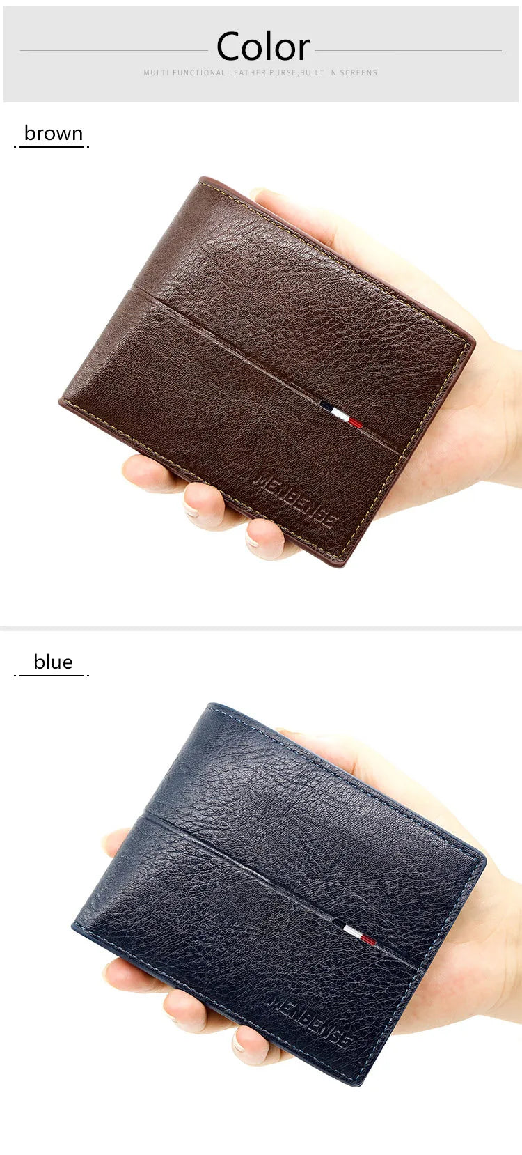 Slim Men Wallets New Short Zipper Card Holder Photo Holder Male Purse Simple Coin Pocket High Quality PU Leather Men's Wallet - Smarsty