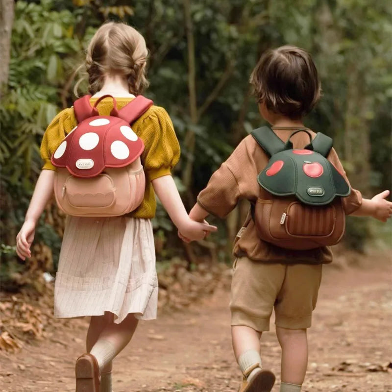 Cute Mushroom Backpack For Kids Cartoon Pink Preschool Bag - Smarsty