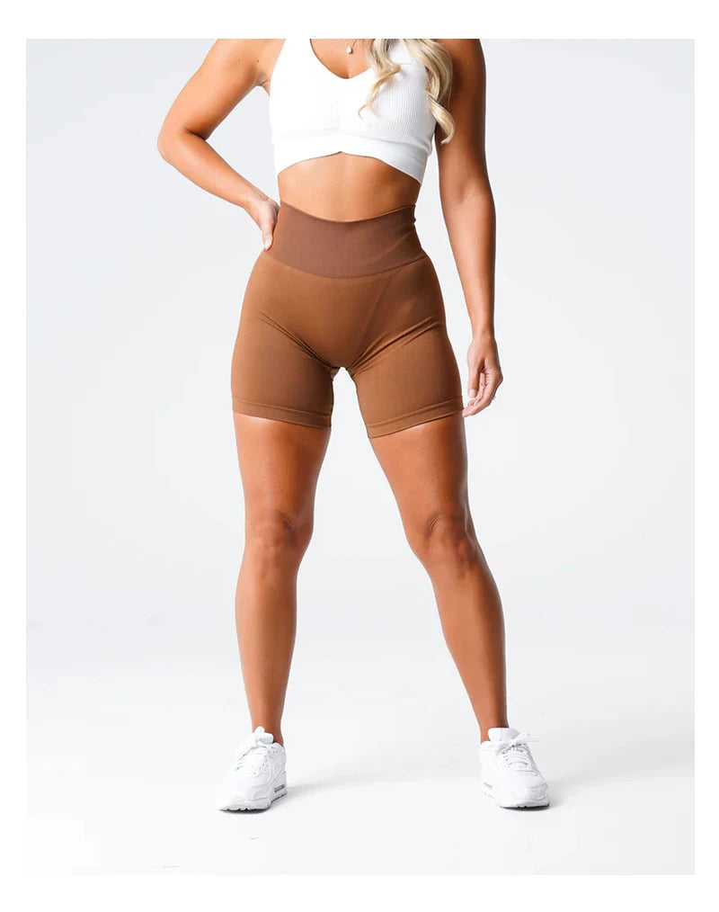 TKITK Spandex Solid Seamless Shorts Women Soft Workout Tights Fitness Yoga Pants Gym tight pants leggings cycling shark pants