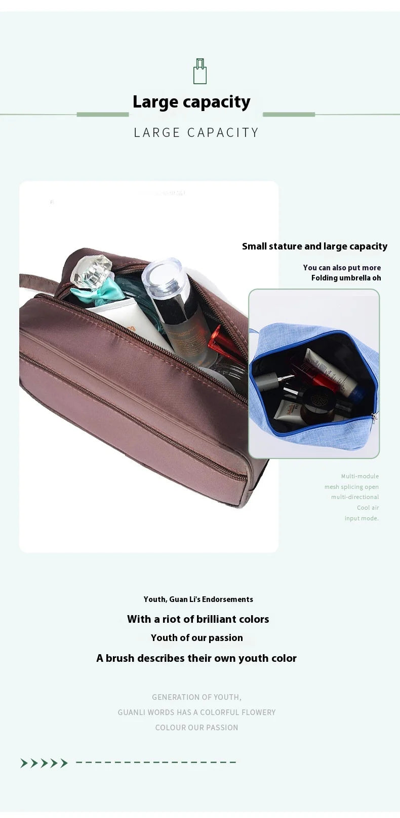 Oxford Cloth Waterproof Travel Wash Bag Portable Makeup - Smarsty
