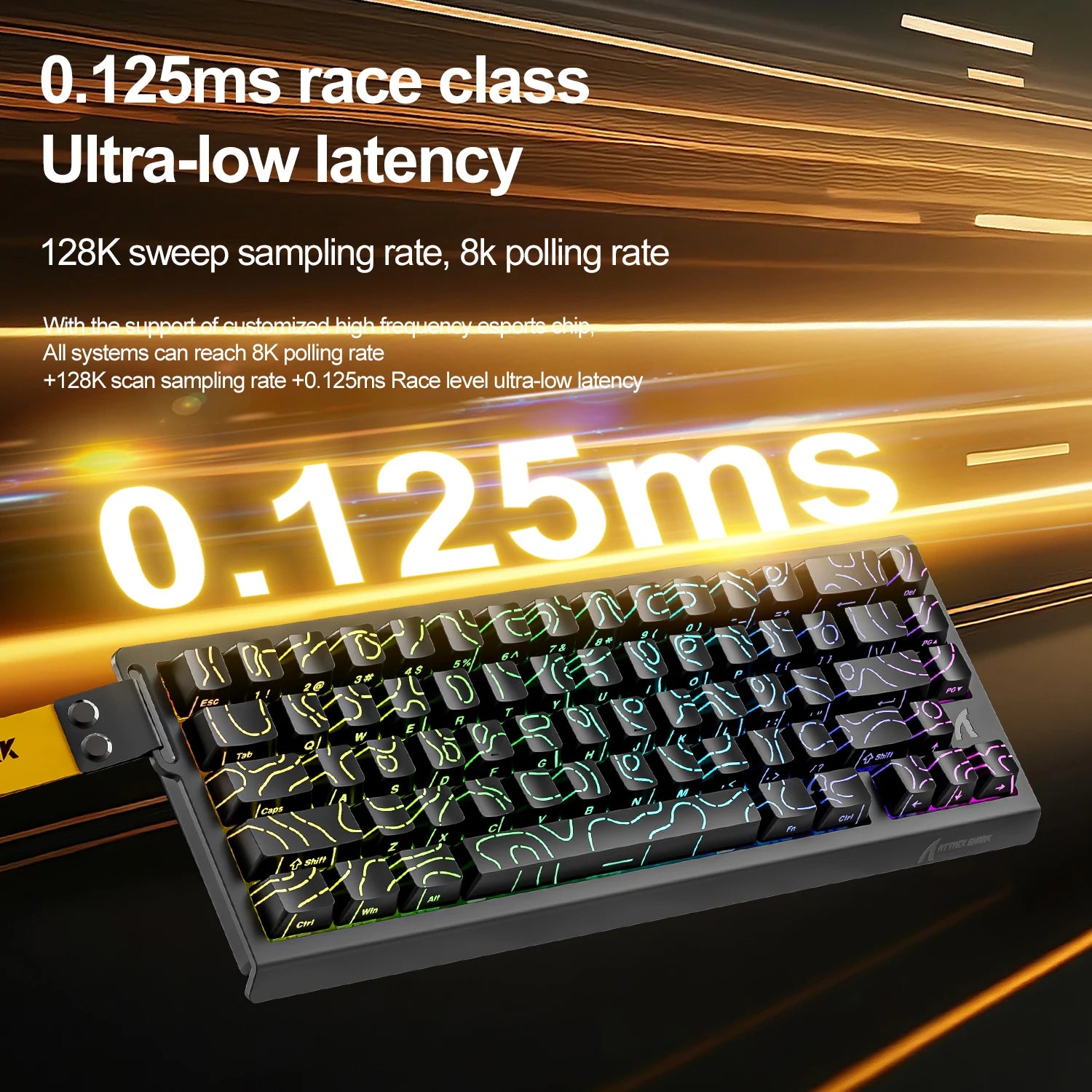 Wired Mechanical Gaming Keyboard With Rapid Trigger 8000Hz