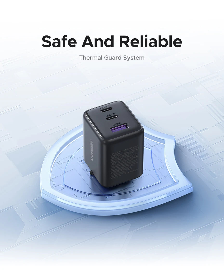 30W GaN USB C PD Fast Charger Ultra Compact PowerDelivery - Smarsty