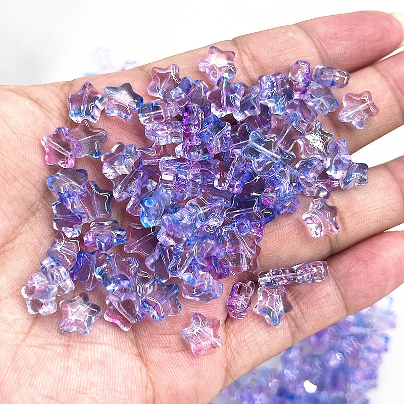 8mm Star Matte Glass Beads for Jewelry Making - Smarsty