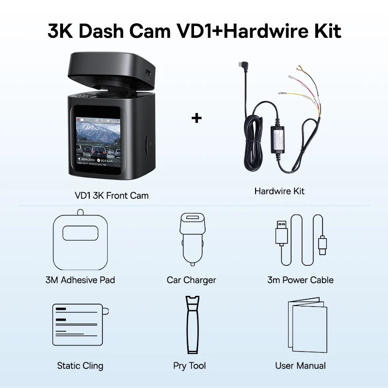 Front And Rear Dash Cam With GPS Galileo 24H Parking - Smarsty