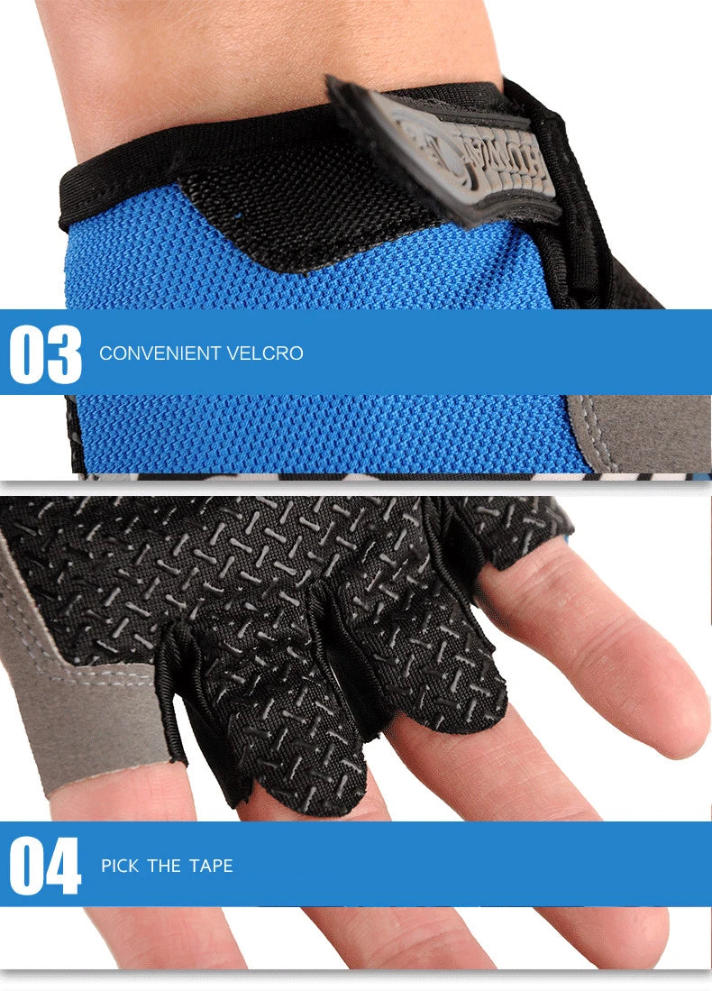 Breathable Anti Slip Half Finger Cycling Gloves for Men and Women - Smarsty