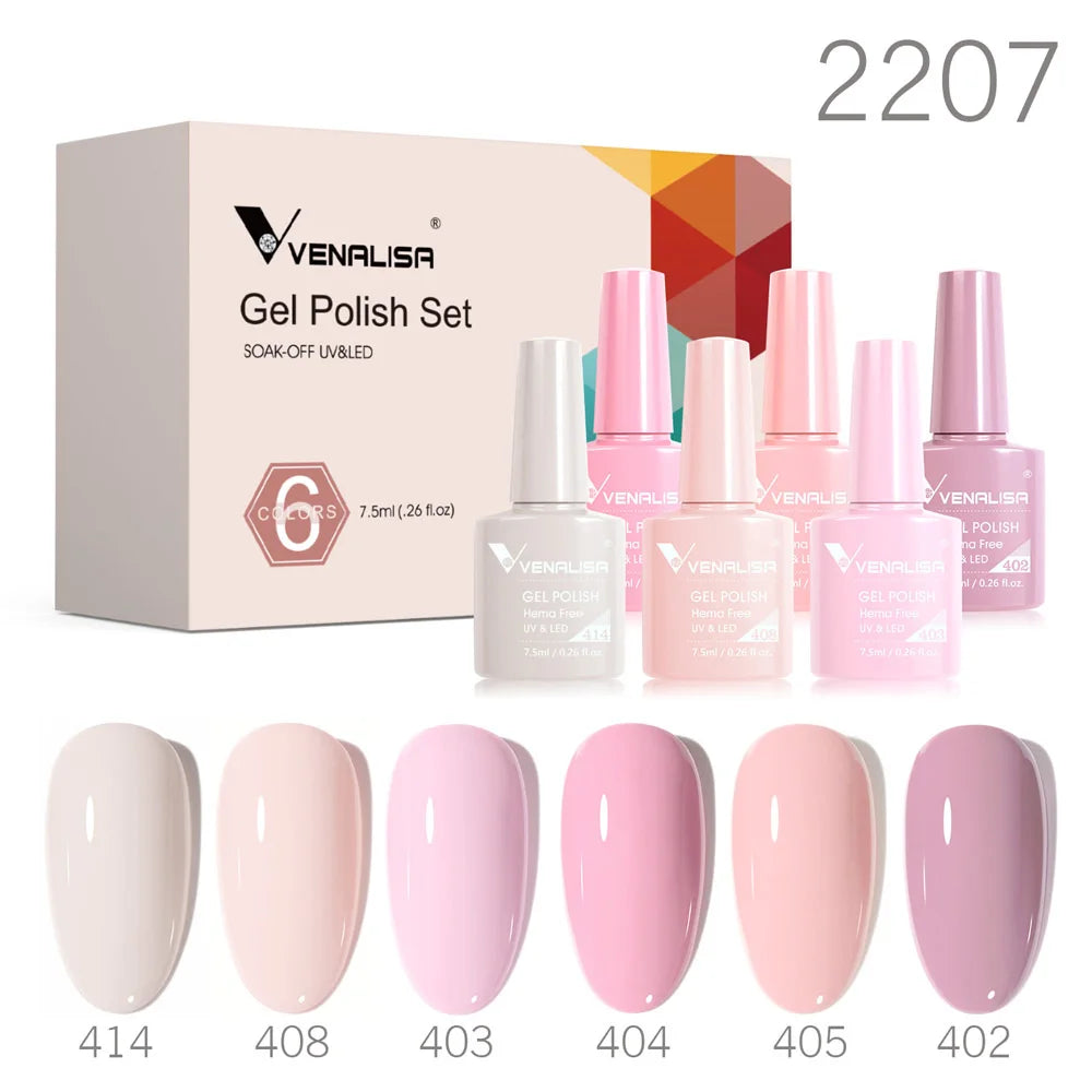 Venalisa HEMA Free Jelly Pink Nail Gel Kit - Smarsty