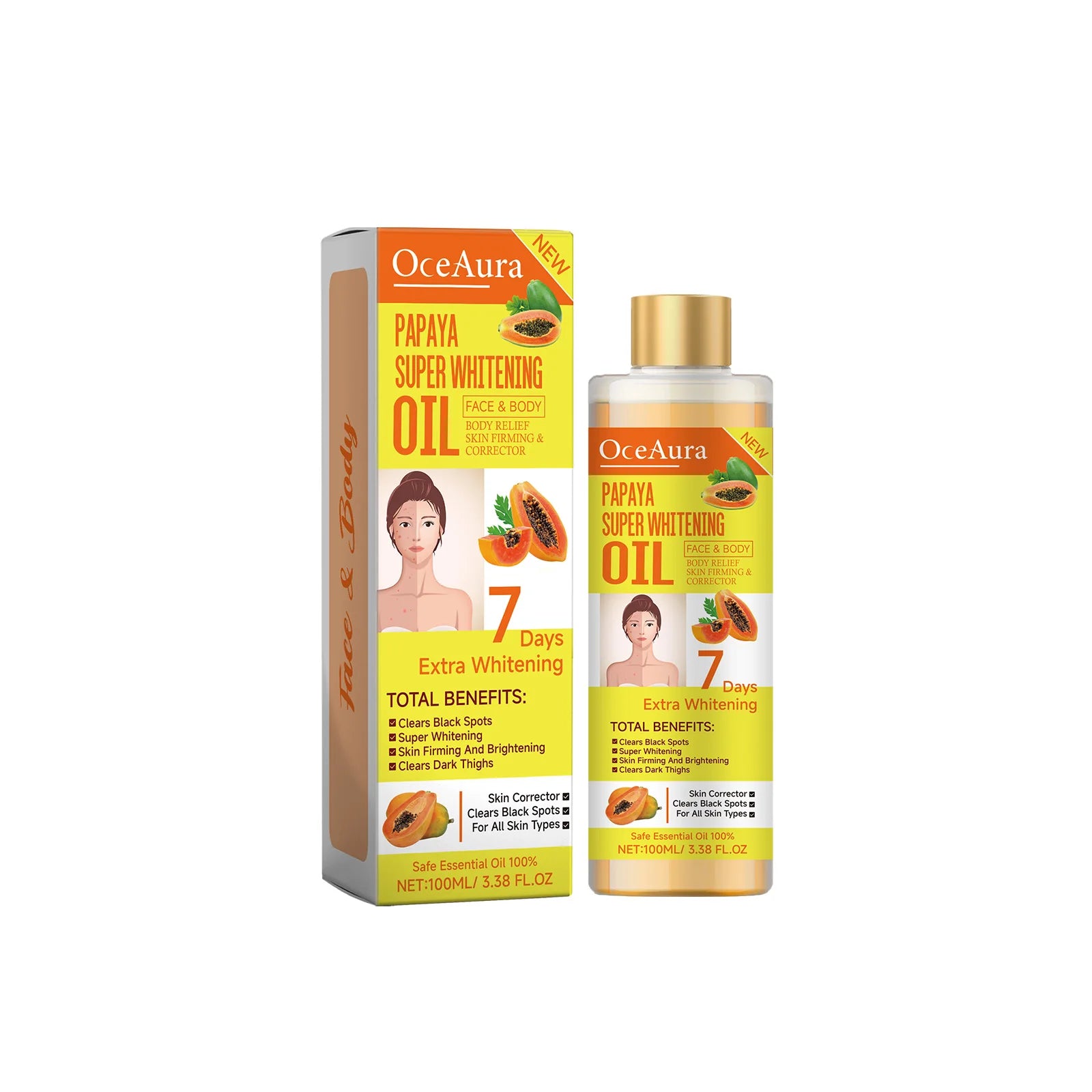 Turmeric Body Lightening Oil for Dry Skin - Smarsty