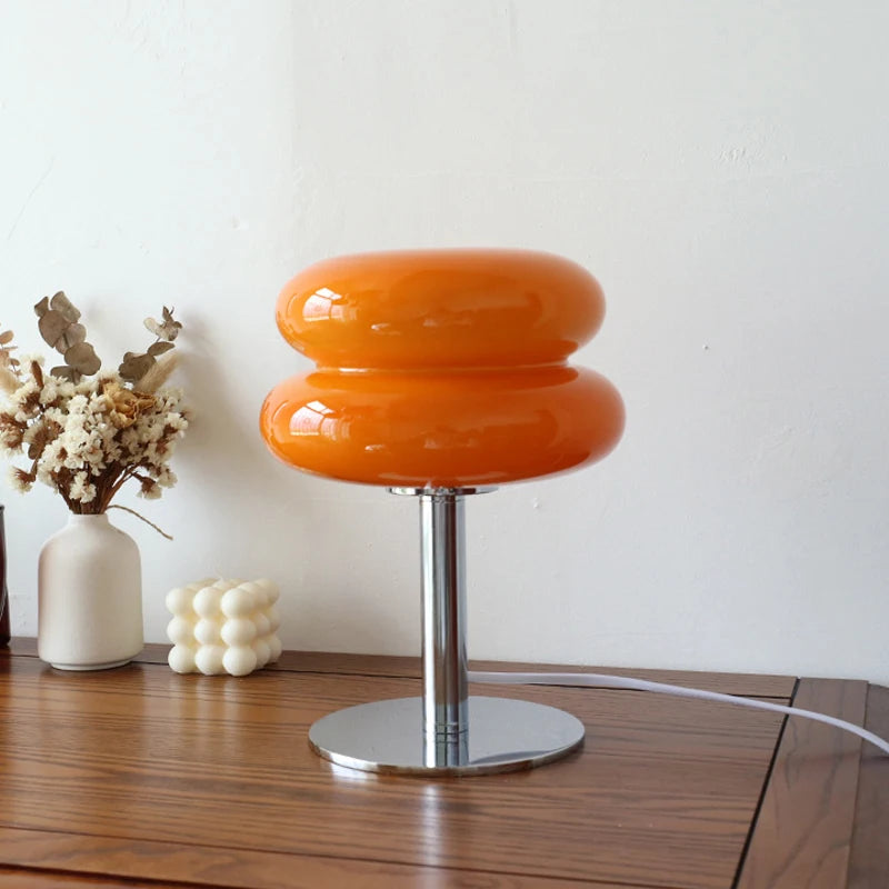 Macaron Glass Table Lamp with Dimming Feature for Bedroom Decor - Smarsty