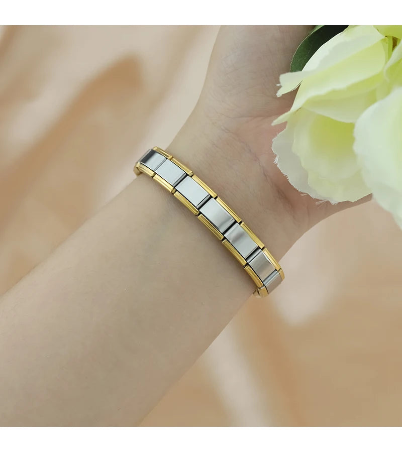 Hapiship Italian Stainless Steel Elastic Charm Bracelet - Smarsty