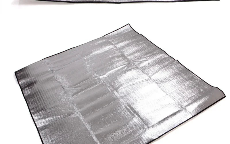 Camping Mat Foam Foil Blanket Aluminum Insulation Foam Foil Mat Sleeping Pad Thermal Outdoor Tent Footprint Reflecting Heat