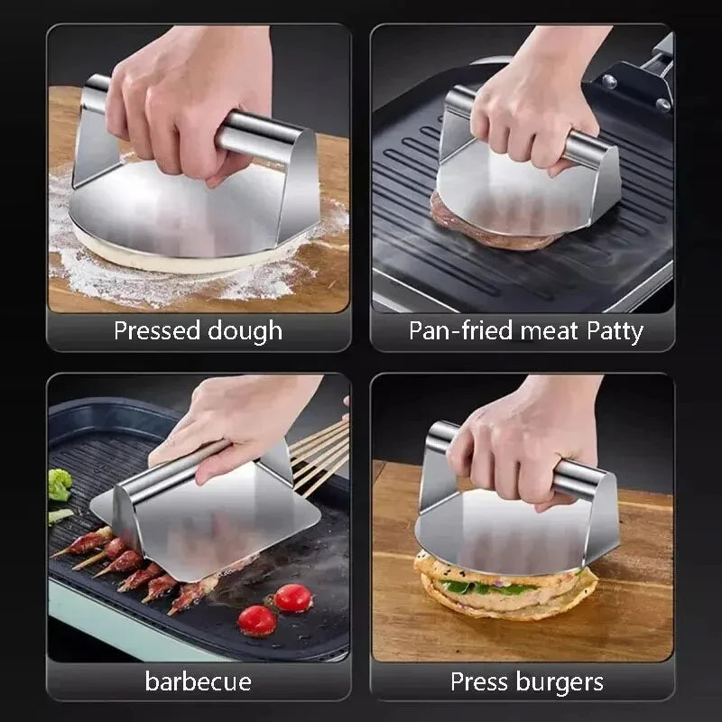1pc Stainless Steel Hamburg Meat Press Hamburger Press Kitchen Gadgets Meat Pie Make Kitchen Accessories Cooking Accessories by Smarsty