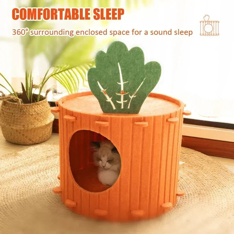 Large Space Felt Cat Nest for Comfortable Rest - Smarsty