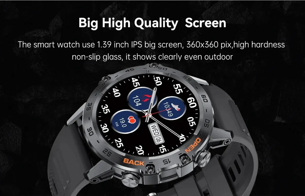 LIGE 1.39 Inch Bluetooth Smart Watch for Men - Smarsty