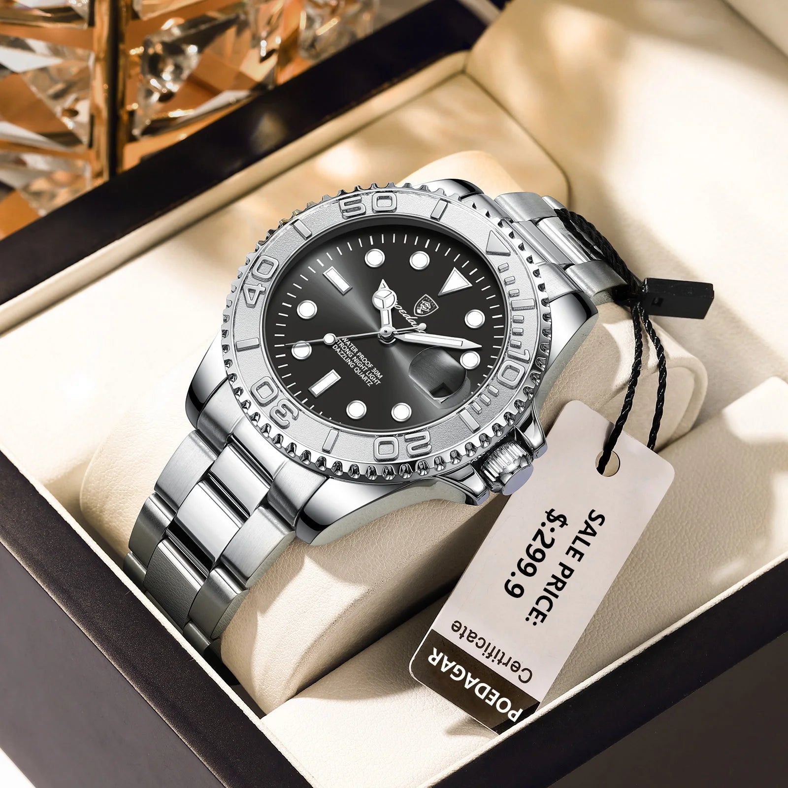 Luxury Waterproof Quartz Watch for Men with Luminous Feature - Smarsty