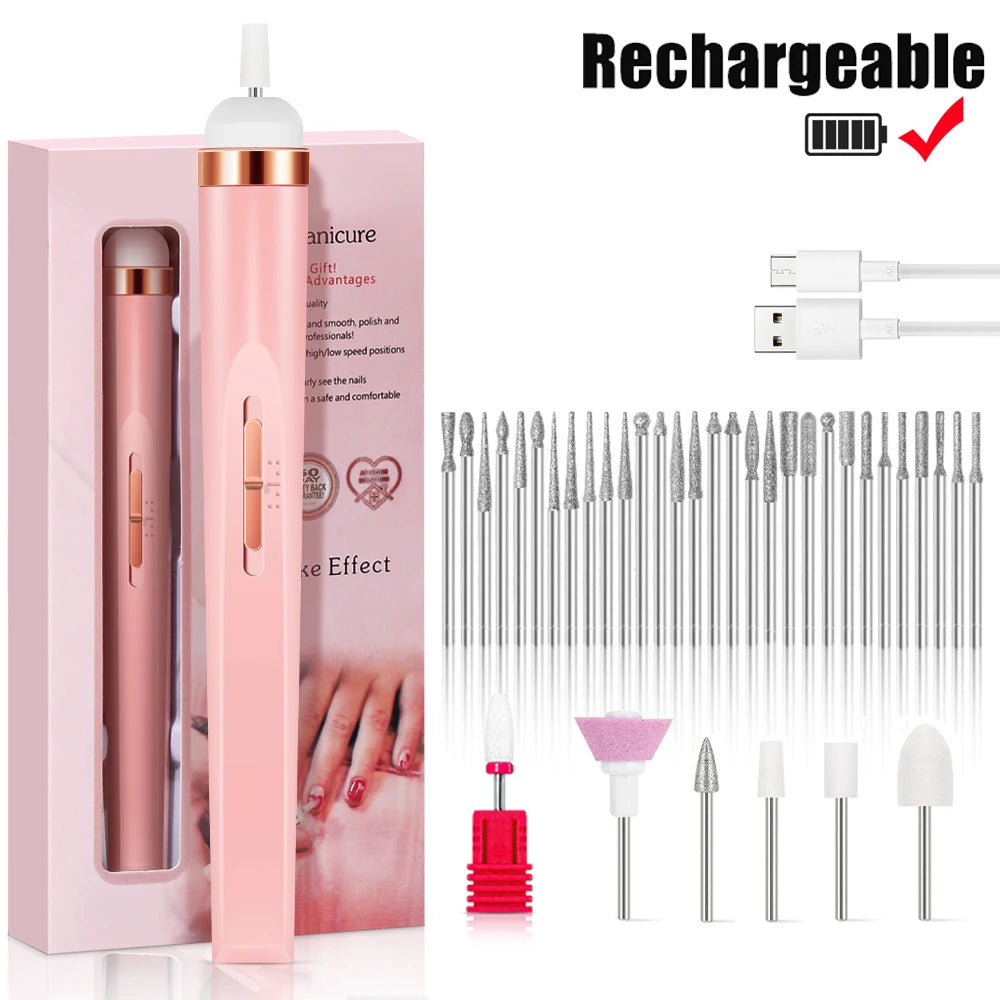 Portable Electric Nail File with 4 Speed Options - Smarsty