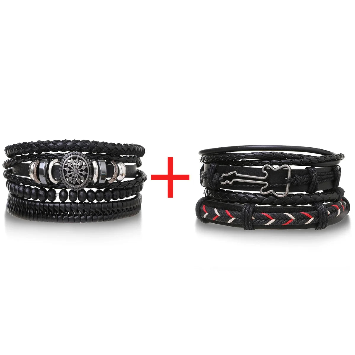 Men’s Leather Braided Bracelets Vintage Ethnic Wristband - Smarsty