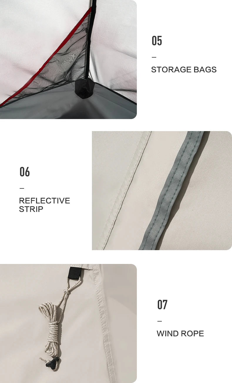 MOBI GARDEN Camping Backpacking Tent Waterproof Rainproof Hiking Silver Coated Sun Protection Easy Set Up by Smarsty