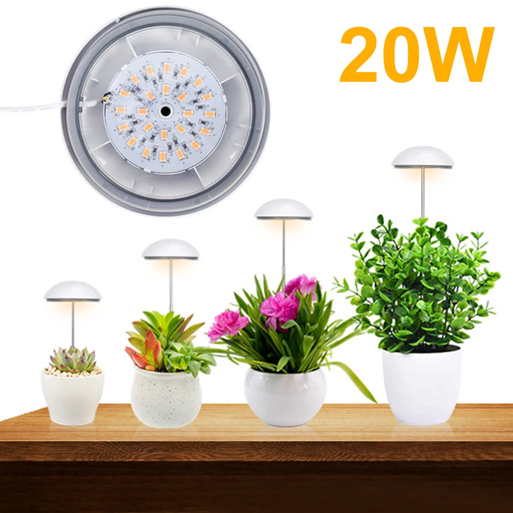 Full Spectrum Grow Lights with Auto On/Off Timer Plant Growing Lamp Height Adjustable for Plants Flowers Greenhouse Hydroponic