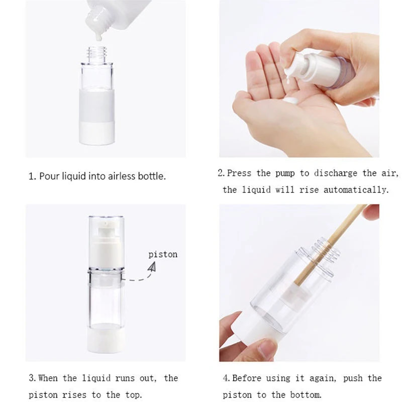 Airless Pump Bottles Set for Travel and Dispenser - Smarsty