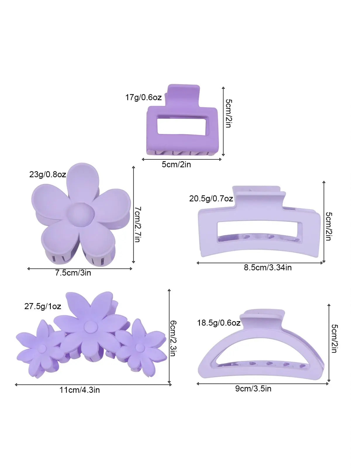 Mixed Color Hair Claw Clips Strong Hold For Curly Hair - Smarsty