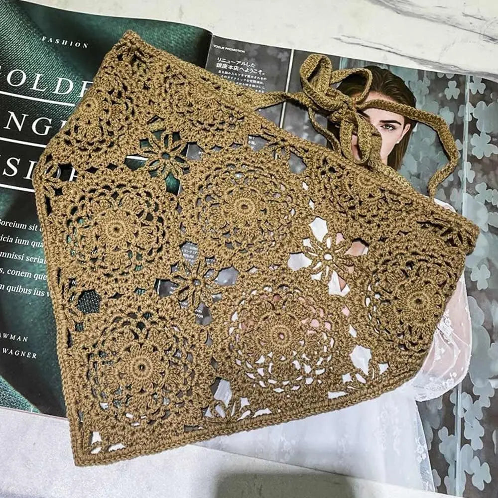 Lace Triangle Scarf Breathable Summer Crochet Headband - Smarsty