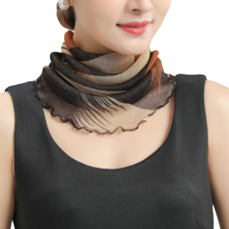 Women Chiffon Sunscreen Scarf Lightweight UV Protection - Smarsty