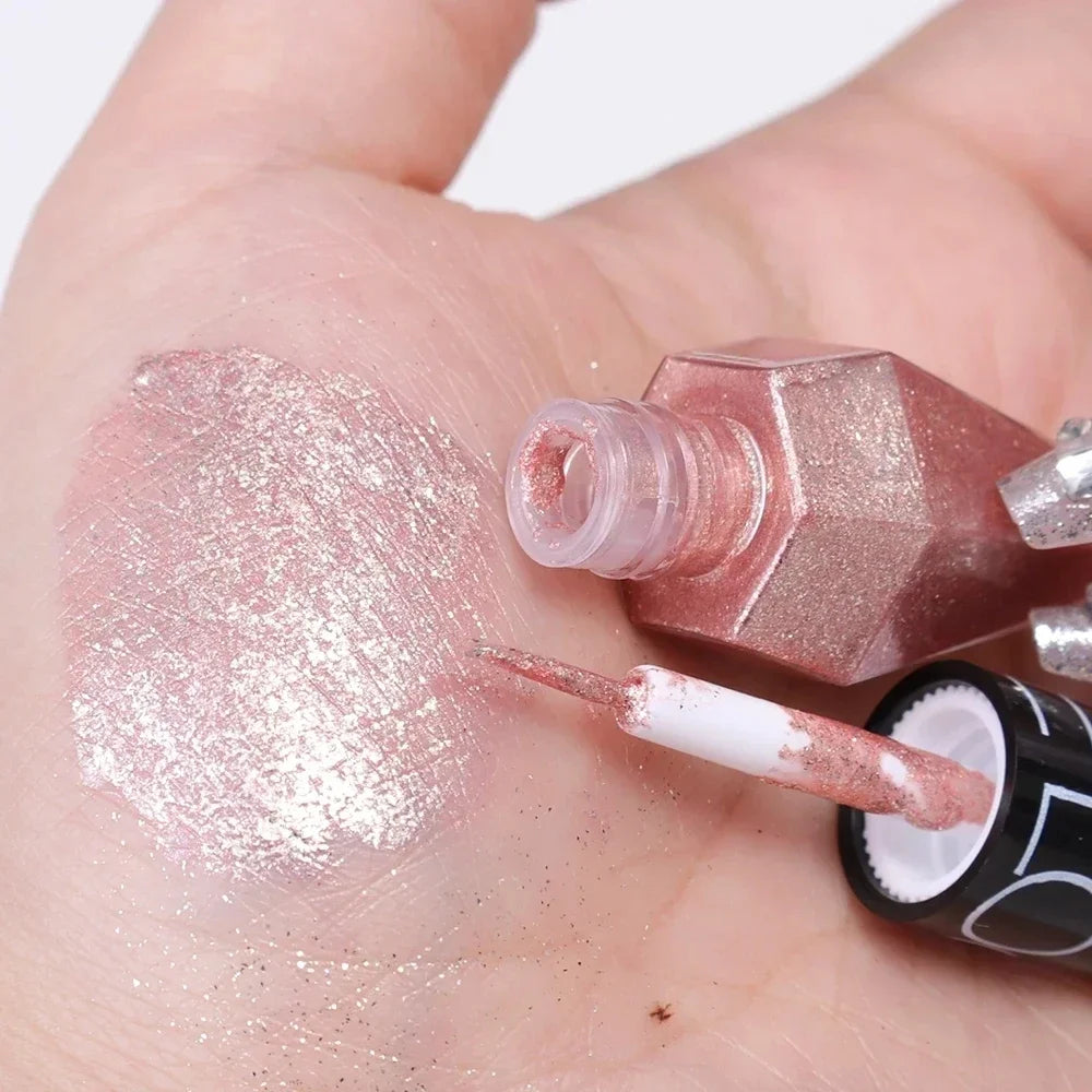 Waterproof Glitter Eyeliner Long Lasting Rose Gold Shine - Smarsty