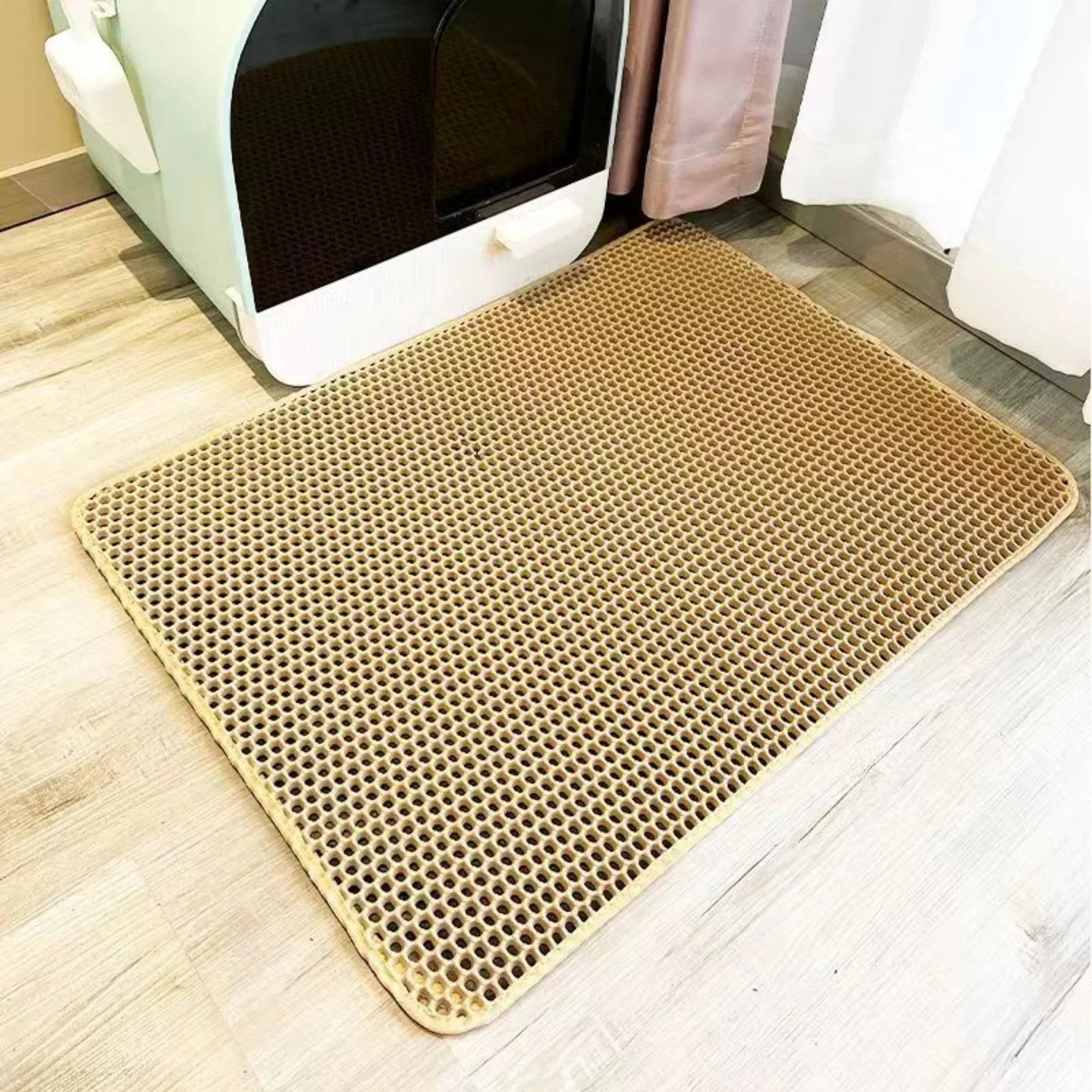 Extra Large Cat Litter Mat Heavy Duty Waterproof 2 Layer Non Slip Washable Pet Floor Protector Litter Box Sand Stopper - Smarsty