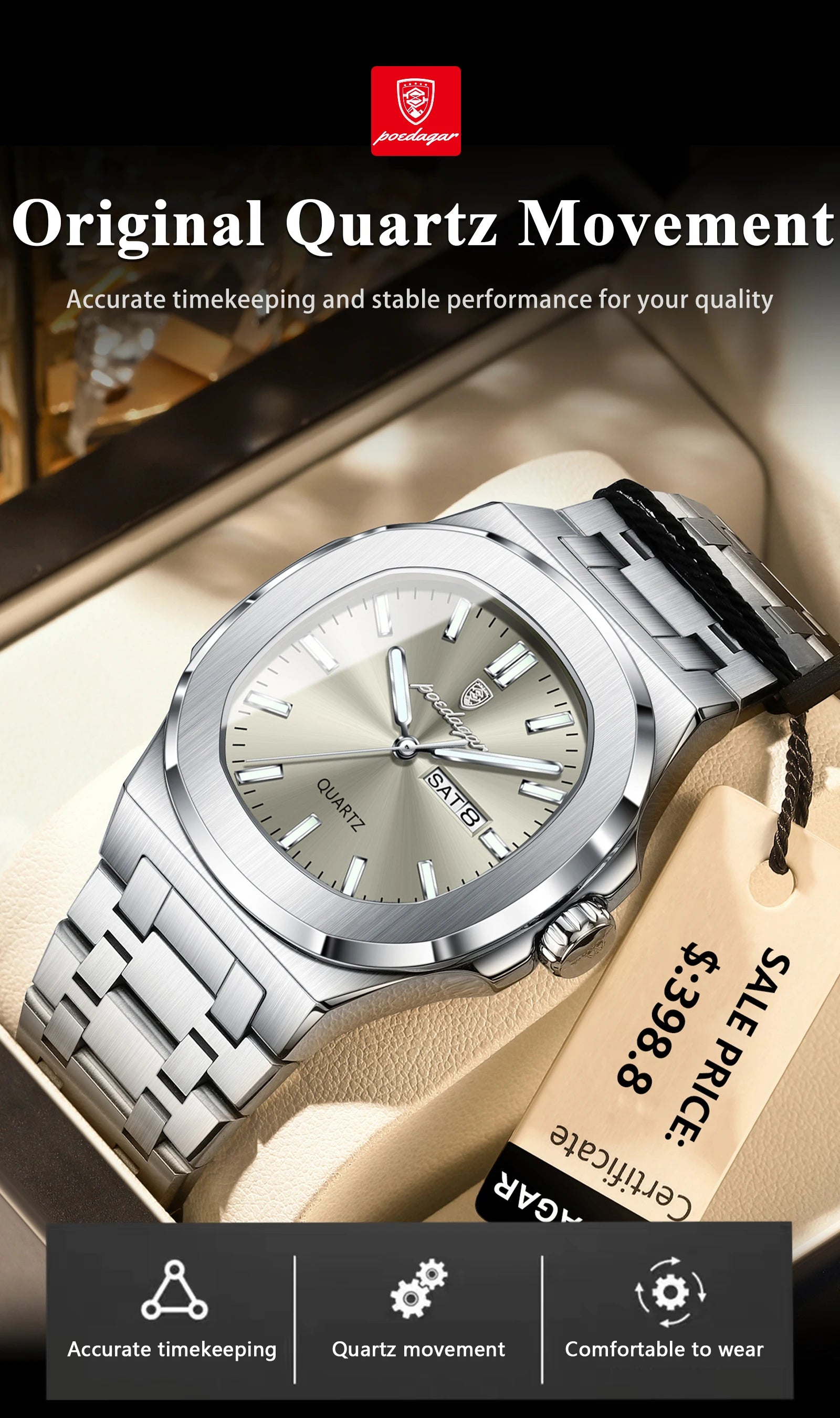 Luxury Waterproof Military Men's Watch with Luminous Feature - Smarsty
