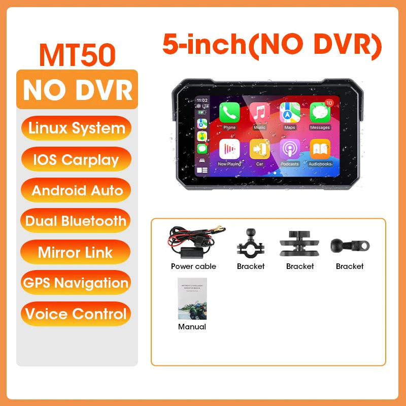 Portable Motorcycle Navigation Display CarPlay Android Auto - Smarsty