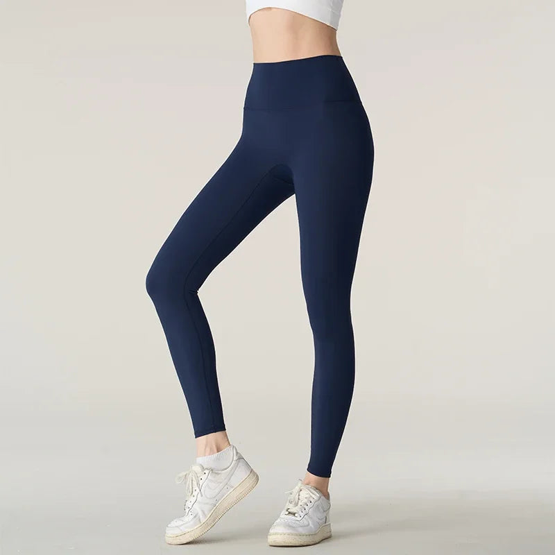Naked feeling Yoga Leggings Women High Waisted Hip Lifting Fitness Leggings Running Cycling Pants Breathable Sports Leggings - Smarsty